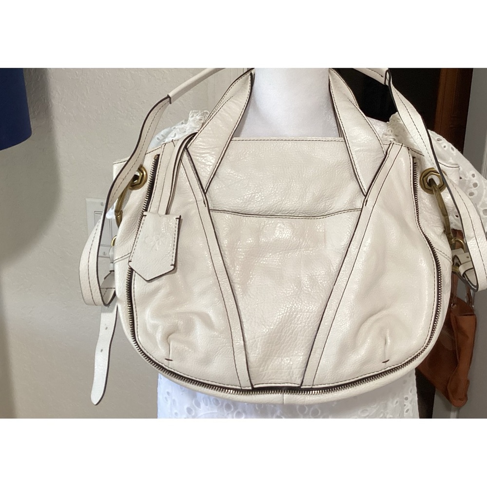 orYANY LIAN PEBBLED LEATHER SATCHEL